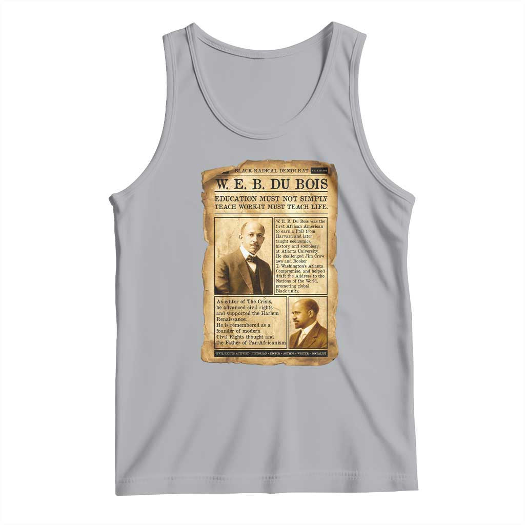Vintage Newspaper W E B Du Bois Tank Top African American Scholar