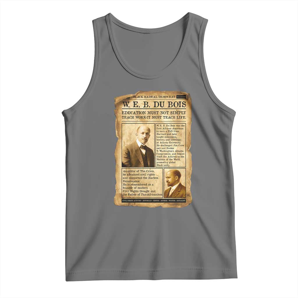 Vintage Newspaper W E B Du Bois Tank Top African American Scholar