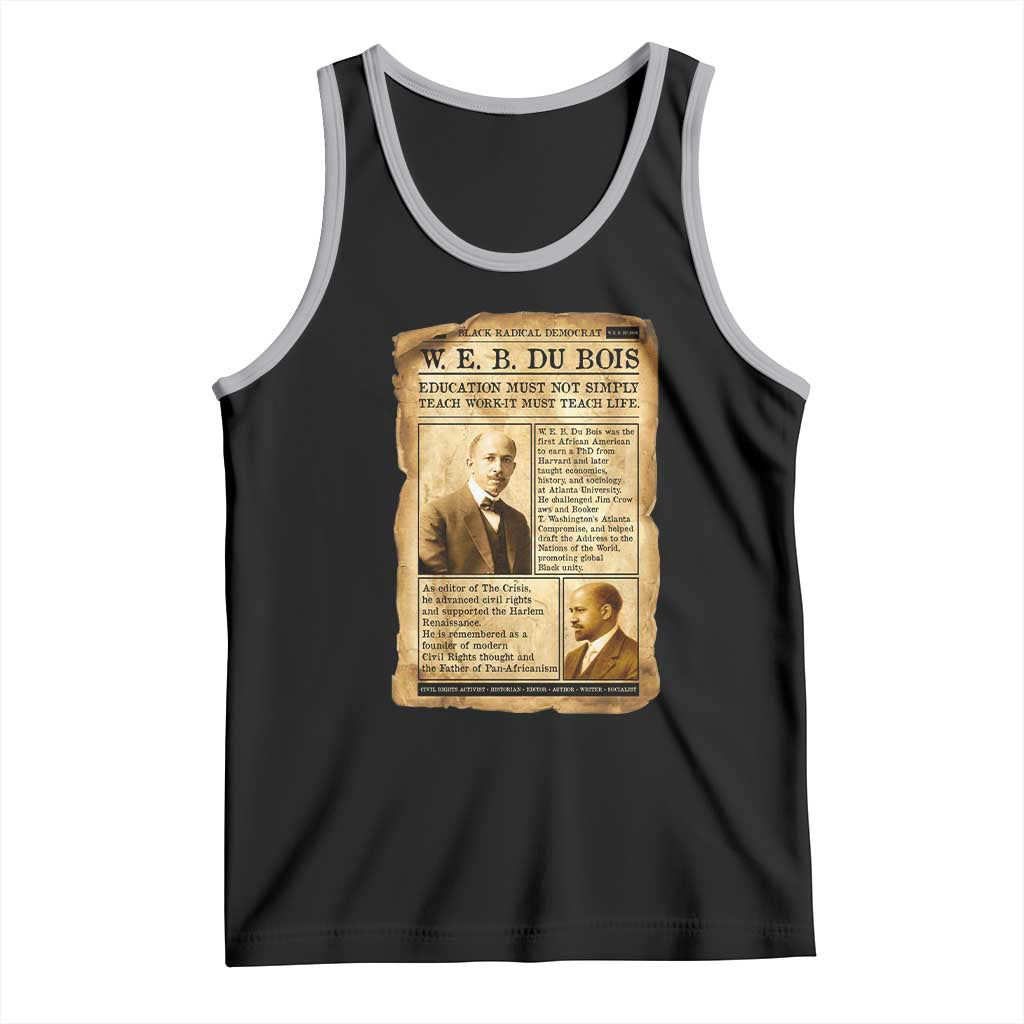 Vintage Newspaper W E B Du Bois Tank Top African American Scholar