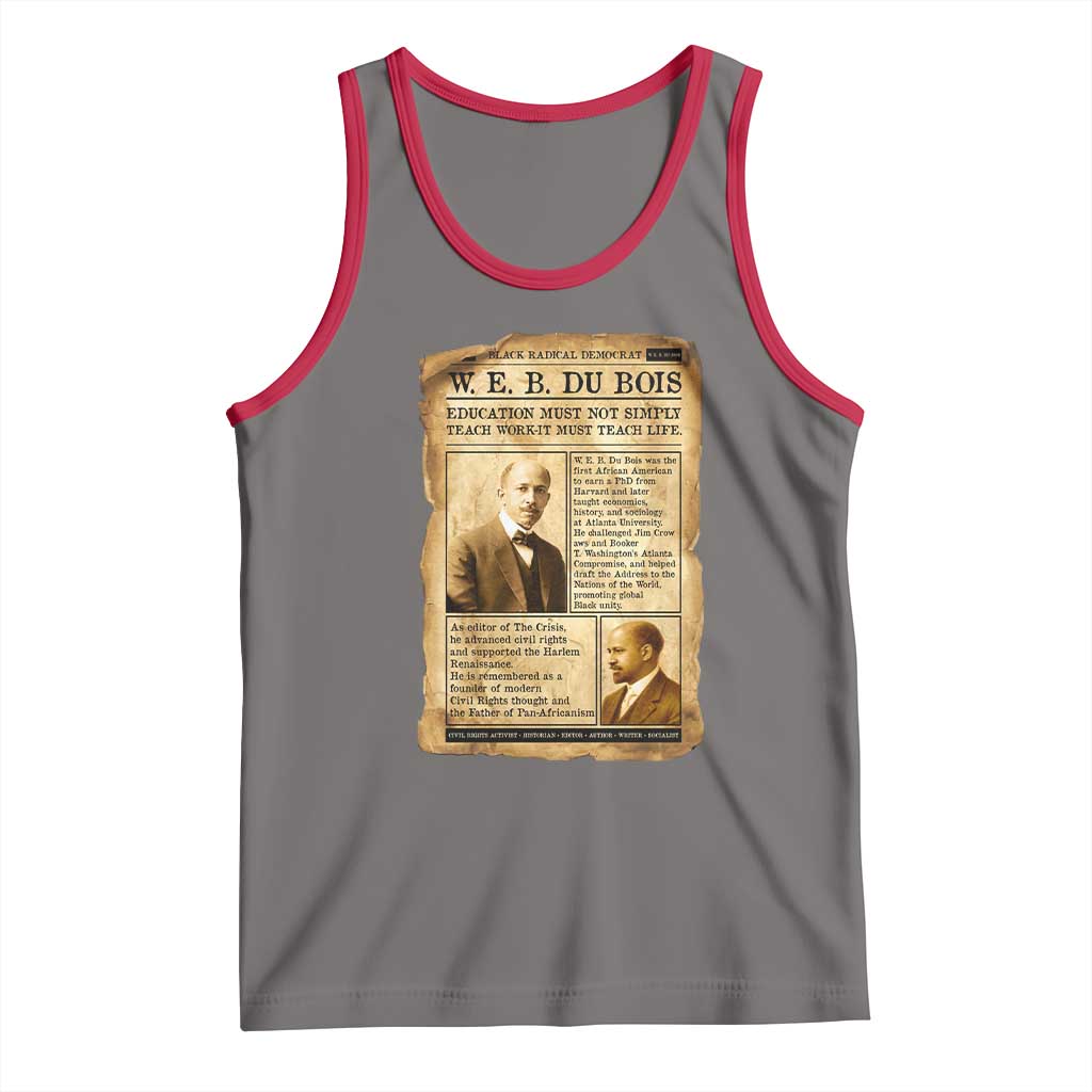 Vintage Newspaper W E B Du Bois Tank Top African American Scholar