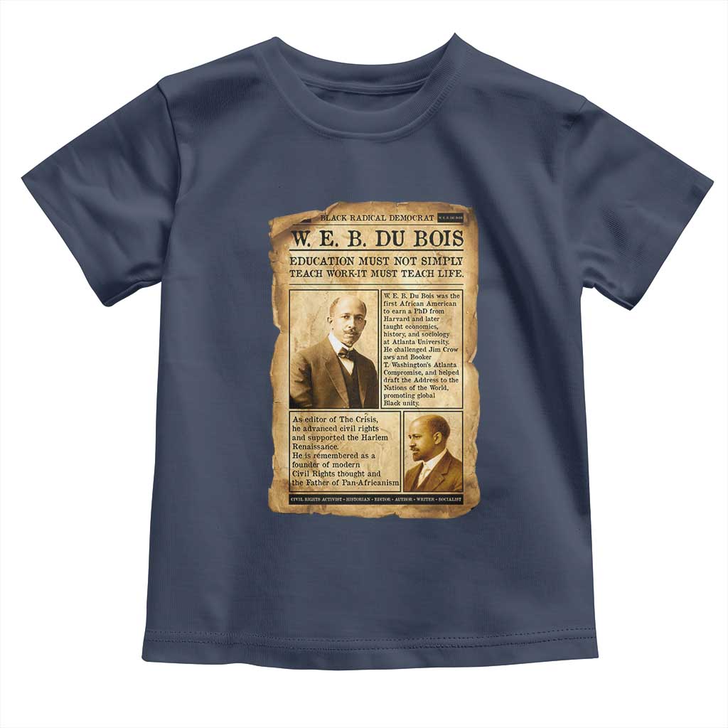 Vintage Newspaper W E B Du Bois Toddler T Shirt African American Scholar