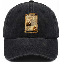 Vintage Newspaper W E B Du Bois Washed Cotton Baseball Cap African American Scholar