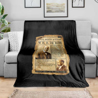 Vintage Newspaper W E B Du Bois Throw Blanket Civil Rights History