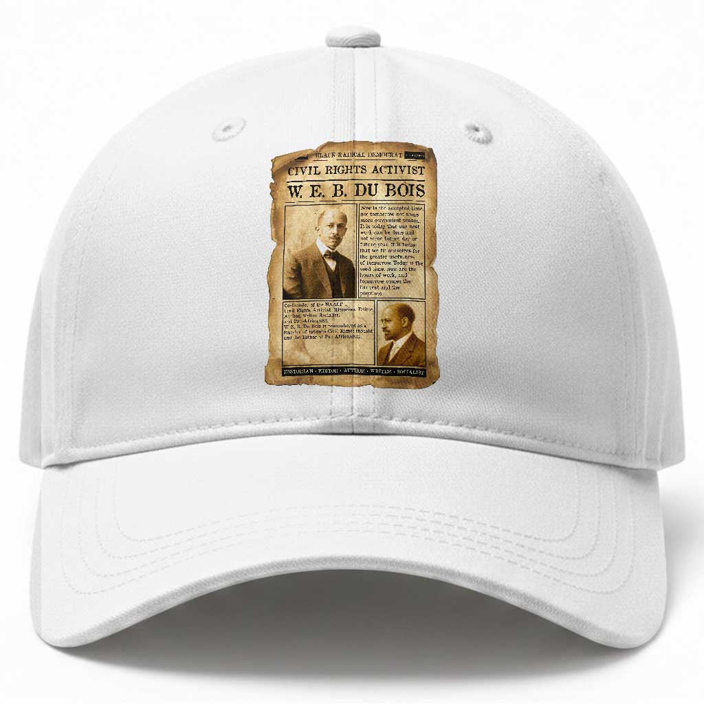Vintage Newspaper W E B Du Bois Baseball Cap Civil Rights History