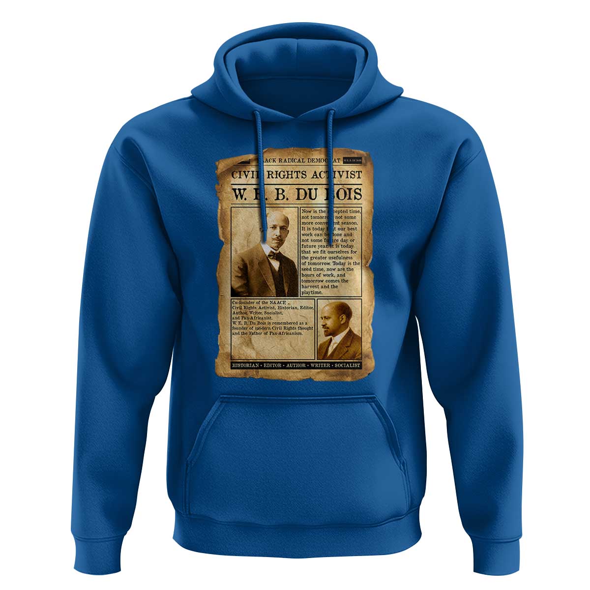 Vintage Newspaper W E B Du Bois Hoodie Civil Rights History