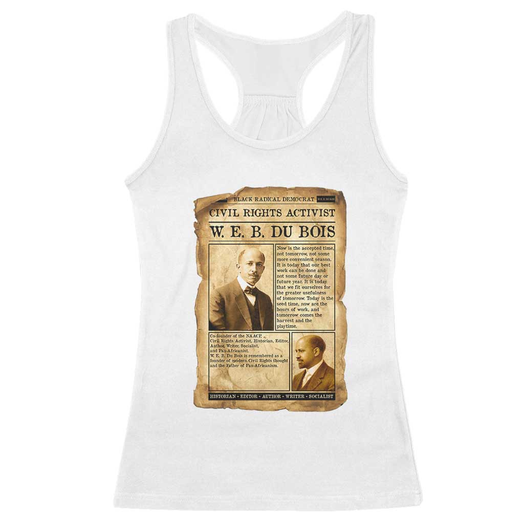 Vintage Newspaper W E B Du Bois Racerback Tank Top Civil Rights History