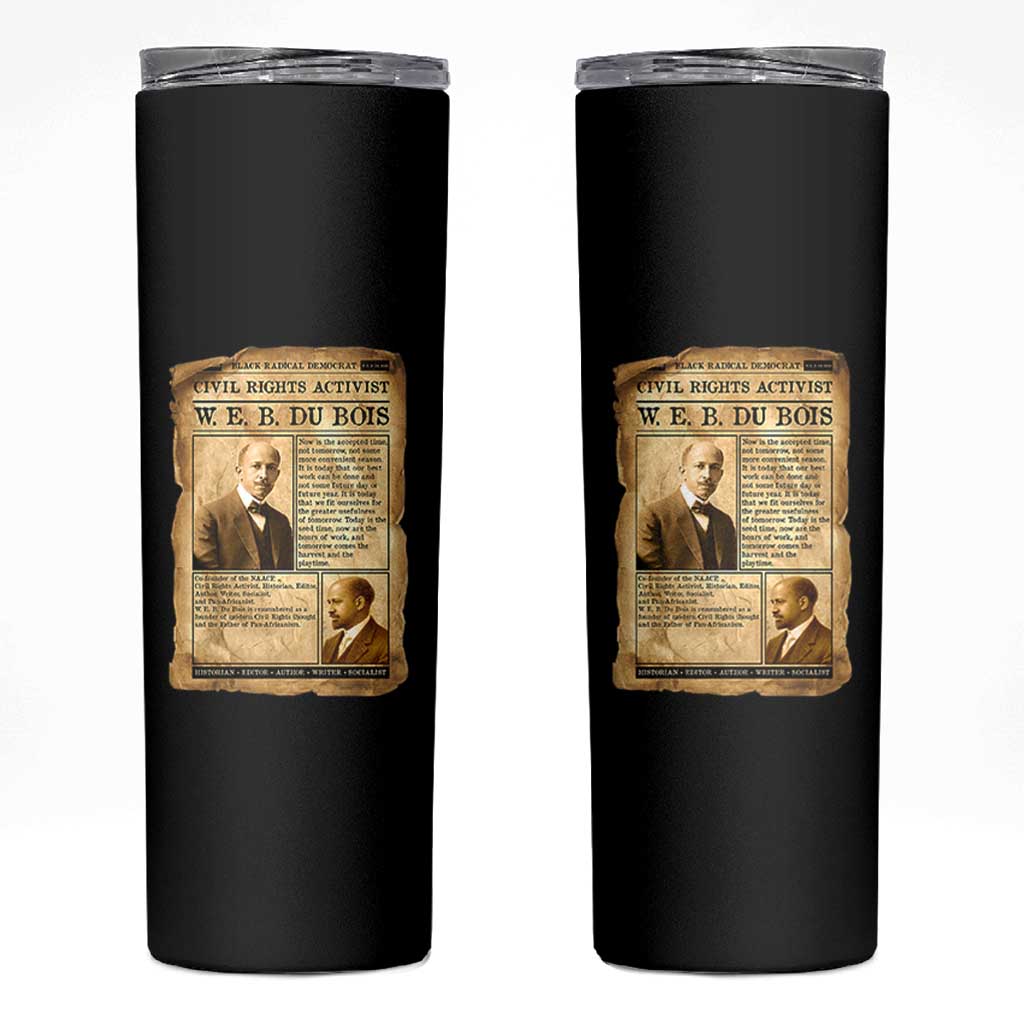 Vintage Newspaper W E B Du Bois Skinny Tumbler Civil Rights History