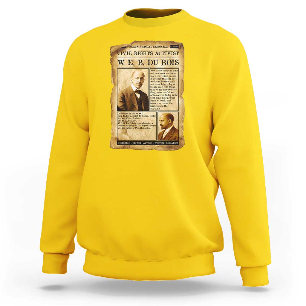 Vintage Newspaper W E B Du Bois Sweatshirt Civil Rights History