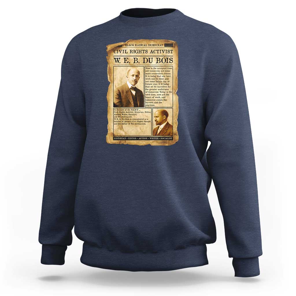 Vintage Newspaper W E B Du Bois Sweatshirt Civil Rights History