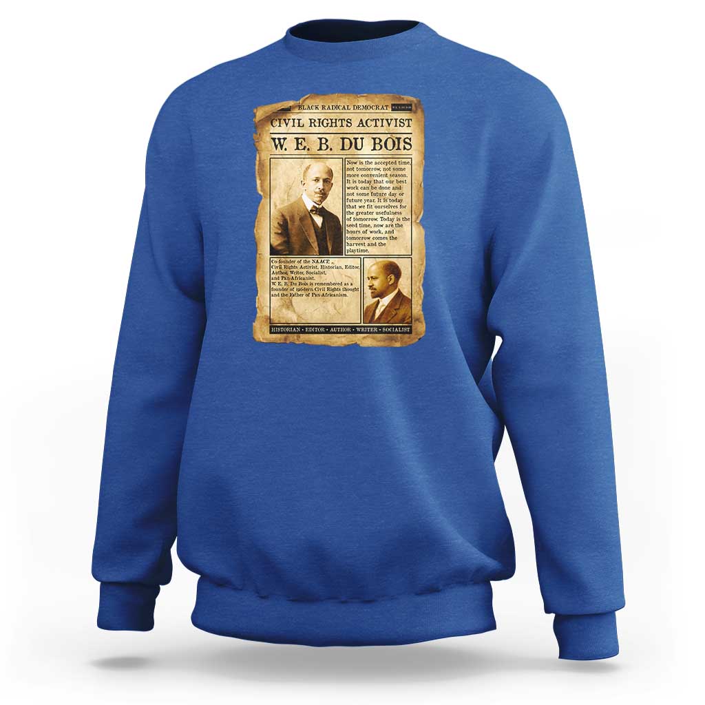 Vintage Newspaper W E B Du Bois Sweatshirt Civil Rights History