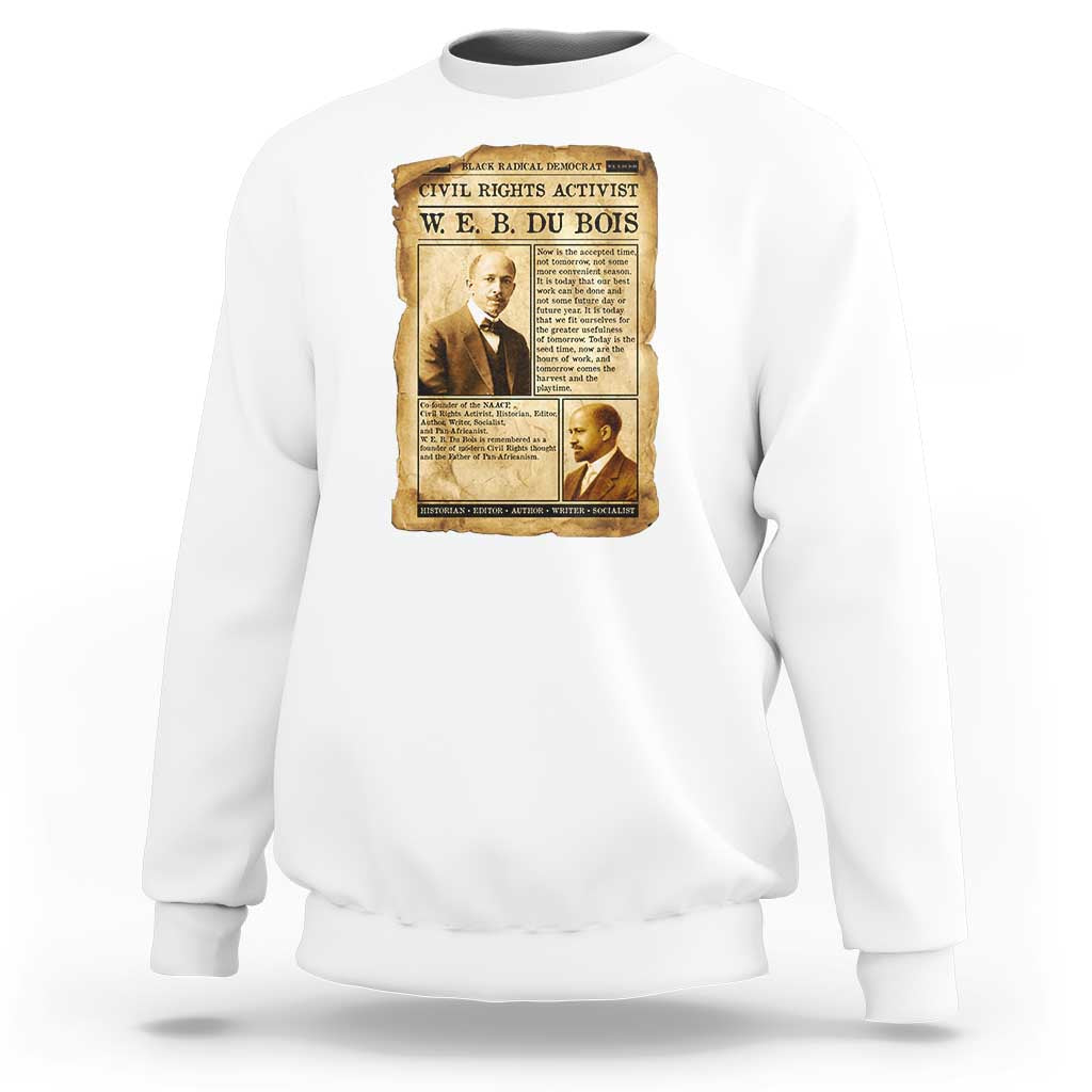 Vintage Newspaper W E B Du Bois Sweatshirt Civil Rights History