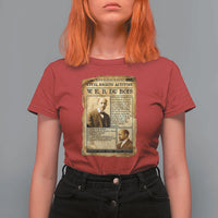Vintage Newspaper W E B Du Bois T Shirt For Women Civil Rights History