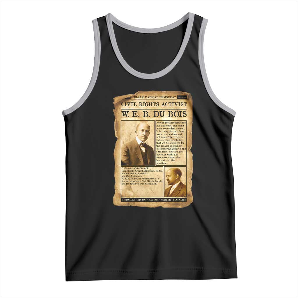 Vintage Newspaper W E B Du Bois Tank Top Civil Rights History