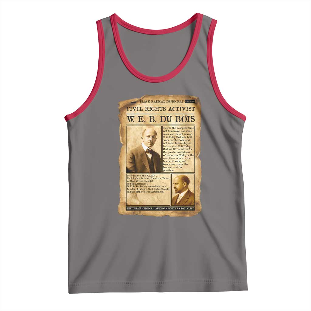 Vintage Newspaper W E B Du Bois Tank Top Civil Rights History