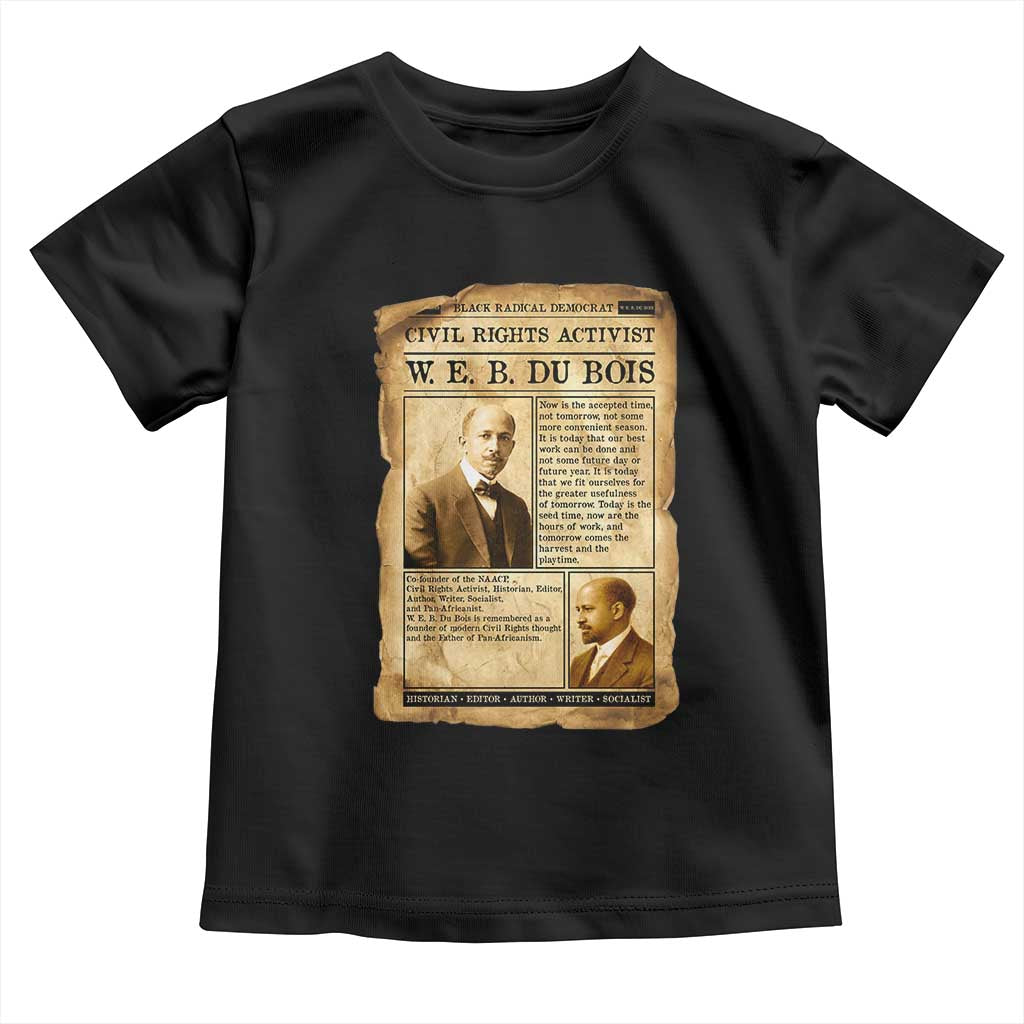 Vintage Newspaper W E B Du Bois Toddler T Shirt Civil Rights History