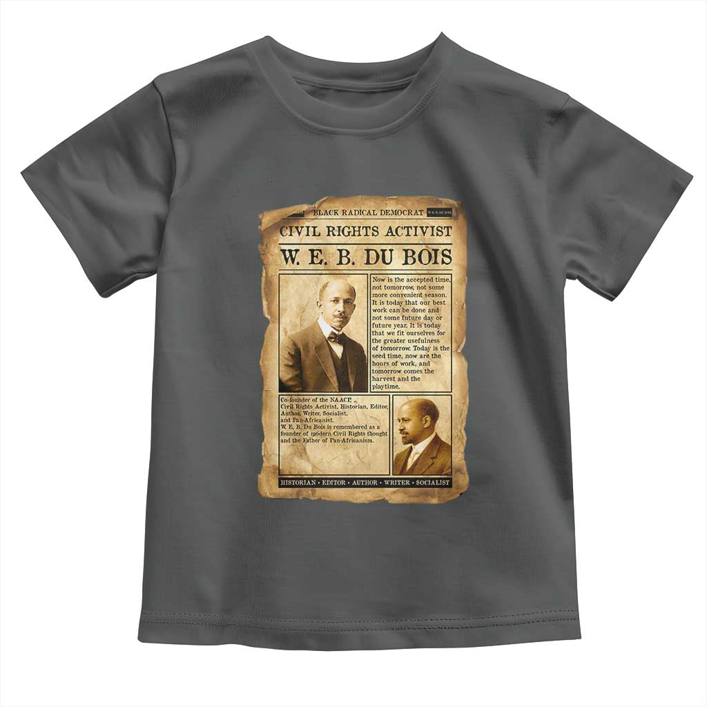 Vintage Newspaper W E B Du Bois Toddler T Shirt Civil Rights History