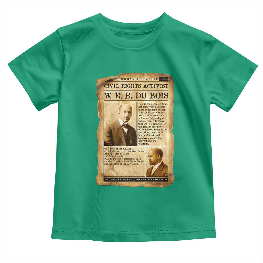 Vintage Newspaper W E B Du Bois Toddler T Shirt Civil Rights History