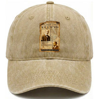 Vintage Newspaper W E B Du Bois Washed Cotton Baseball Cap Civil Rights History
