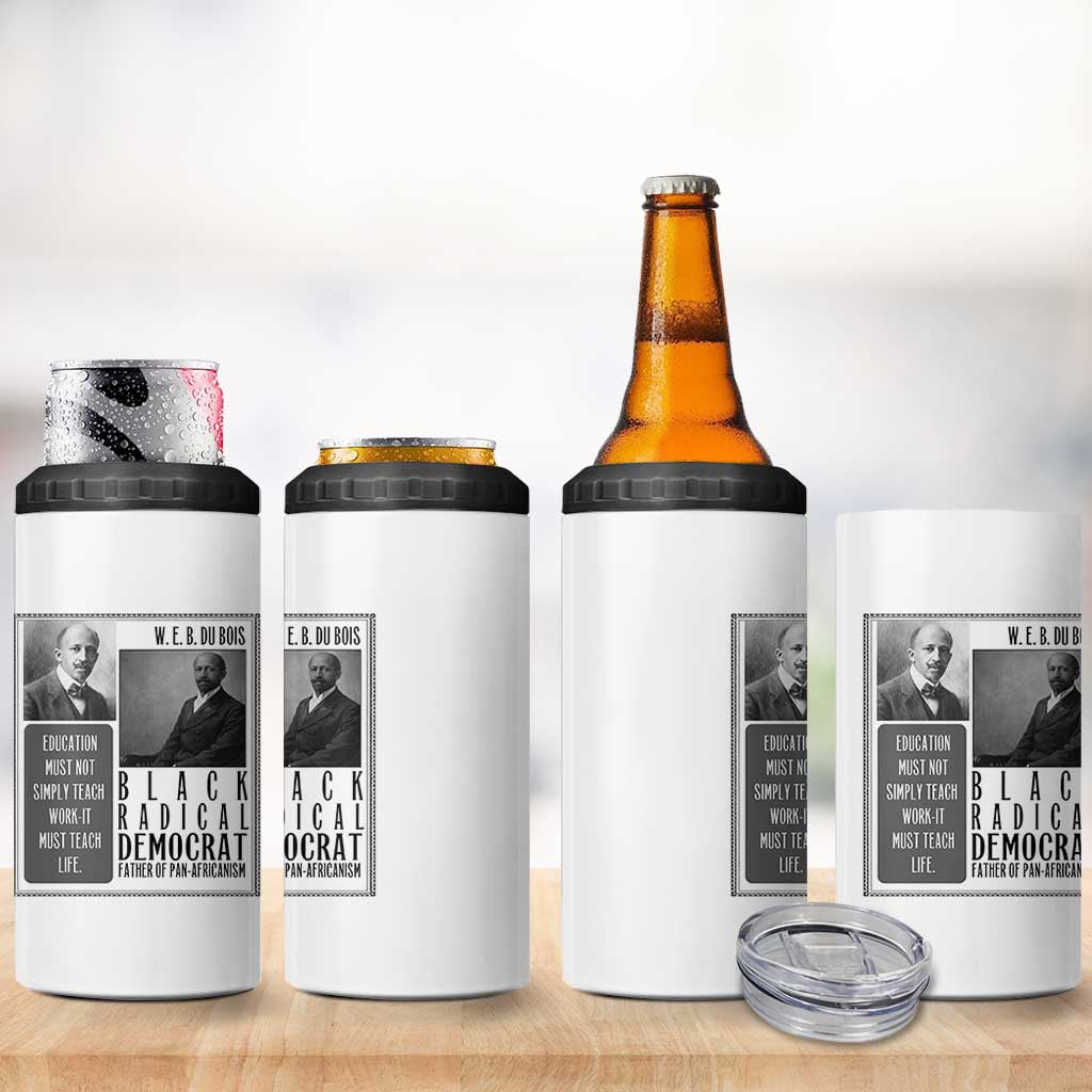 W E B Du Bois 4 in 1 Can Cooler Tumbler Pan Africanism Intellectual Leader