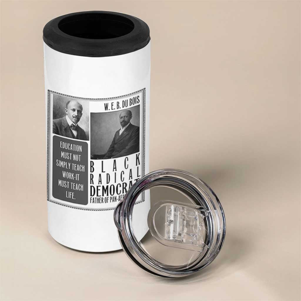 W E B Du Bois 4 in 1 Can Cooler Tumbler Pan Africanism Intellectual Leader