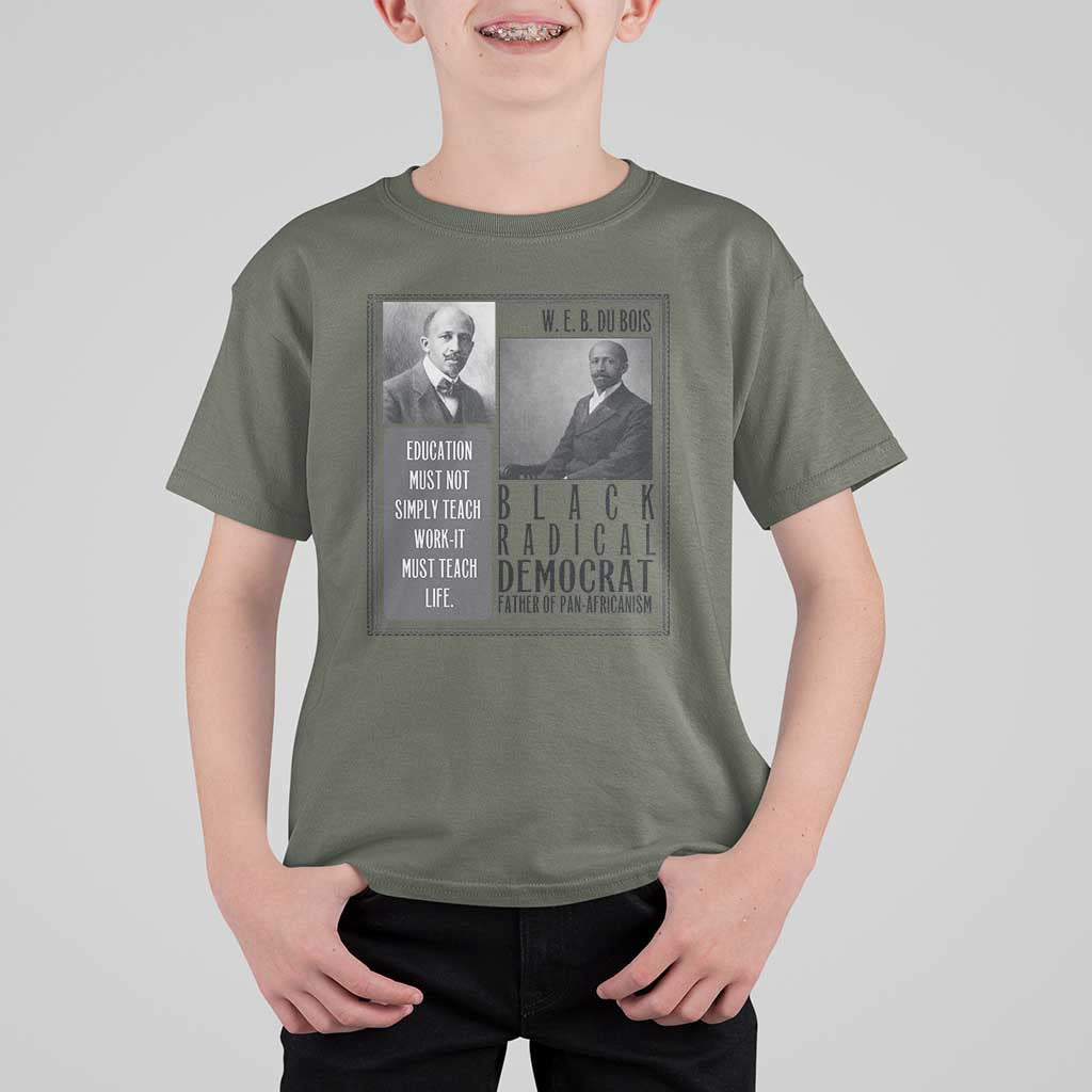 W E B Du Bois T Shirt For Kid Pan Africanism Intellectual Leader
