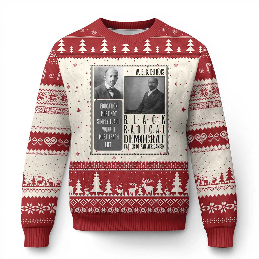 W E B Du Bois Ugly Christmas Sweater Pan Africanism Intellectual Leader