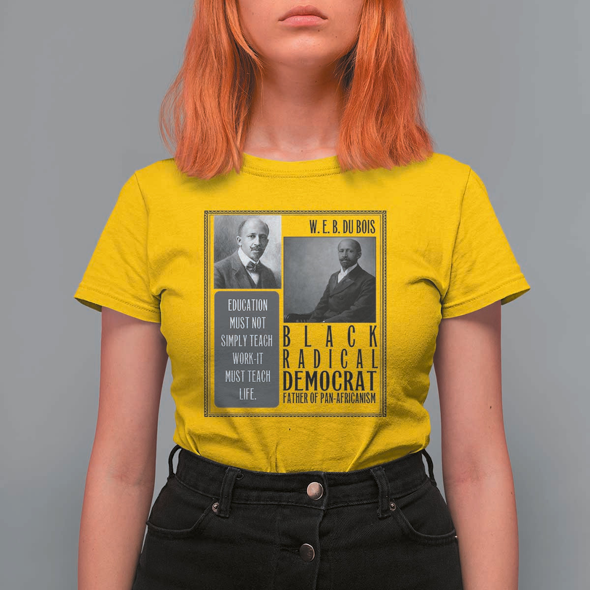 W E B Du Bois T Shirt For Women Pan Africanism Intellectual Leader
