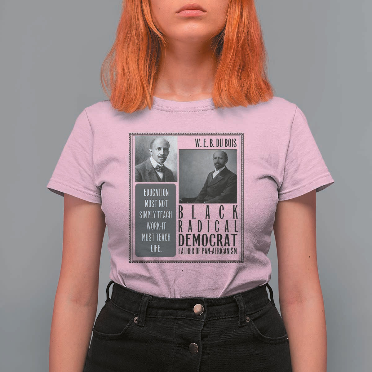 W E B Du Bois T Shirt For Women Pan Africanism Intellectual Leader