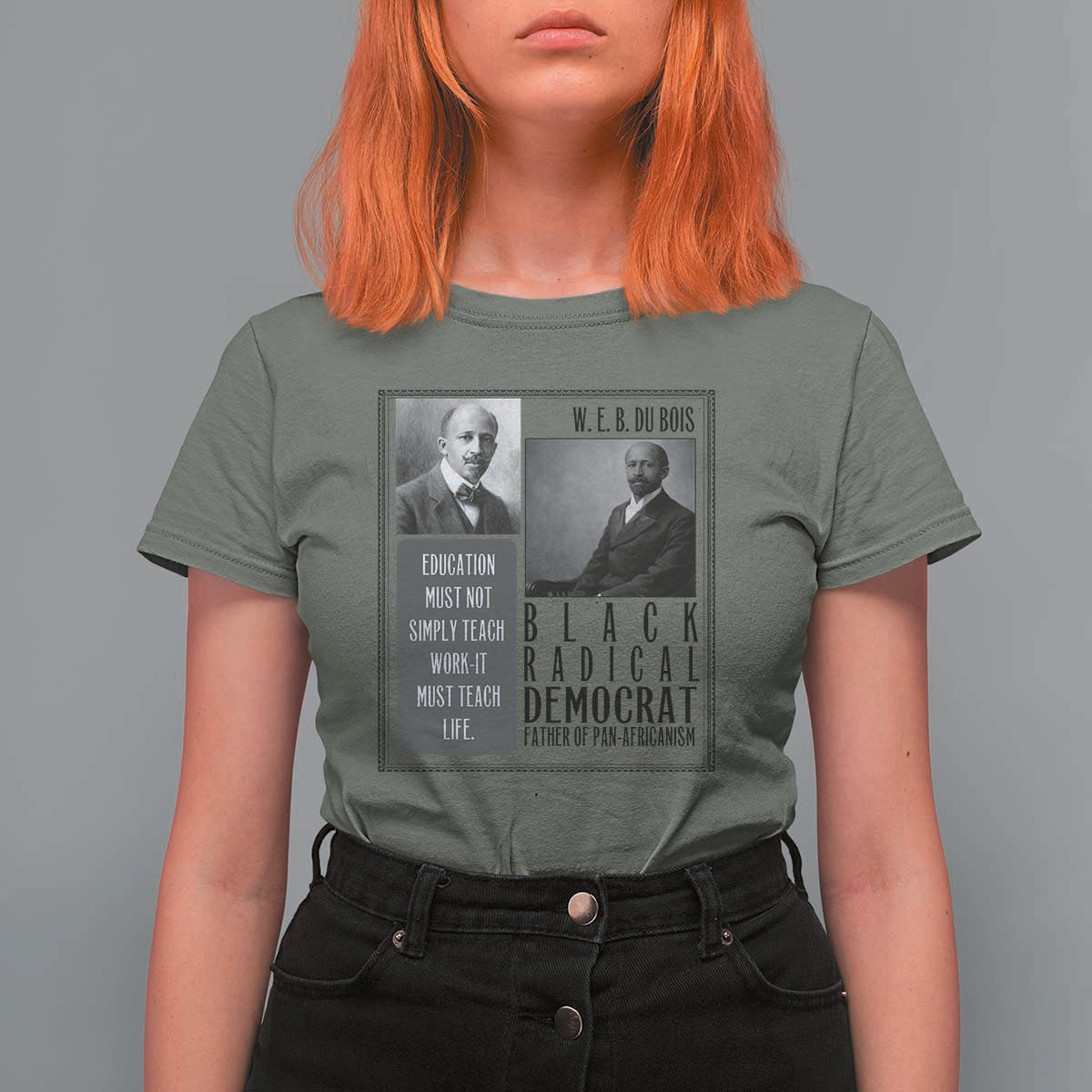 W E B Du Bois T Shirt For Women Pan Africanism Intellectual Leader
