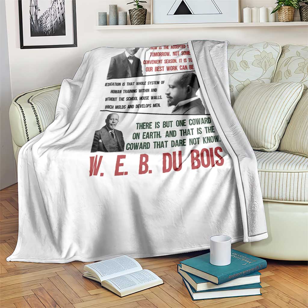 W E B Du Bois Education And Human Development Quote Throw Blanket
