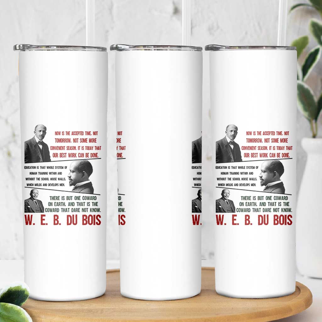 W E B Du Bois Education And Human Development Quote Skinny Tumbler
