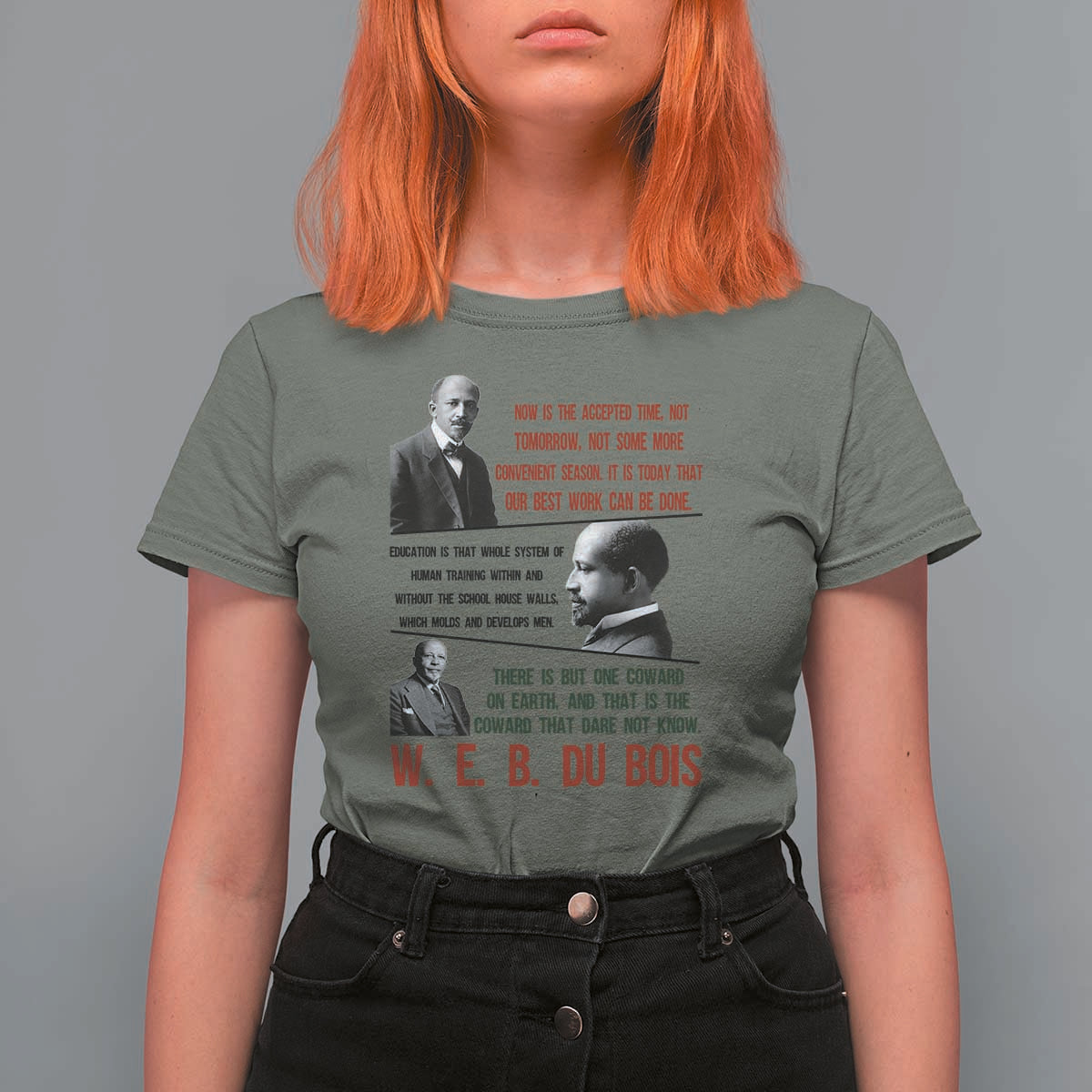 W E B Du Bois Education And Human Development Quote T Shirt For Women