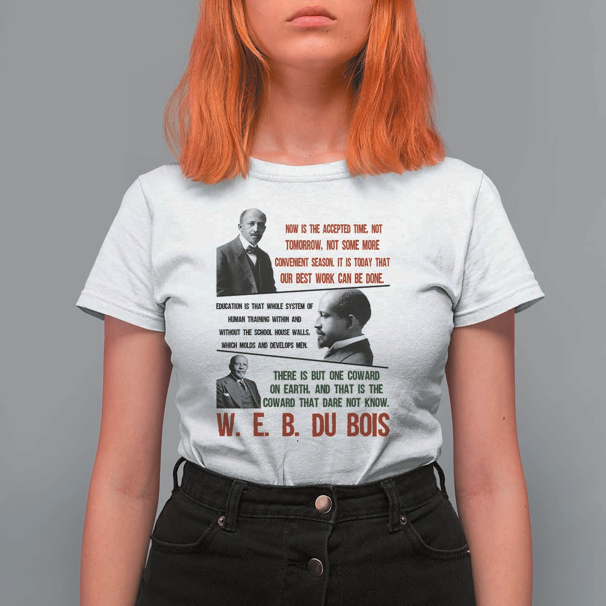 W E B Du Bois Education And Human Development Quote T Shirt For Women