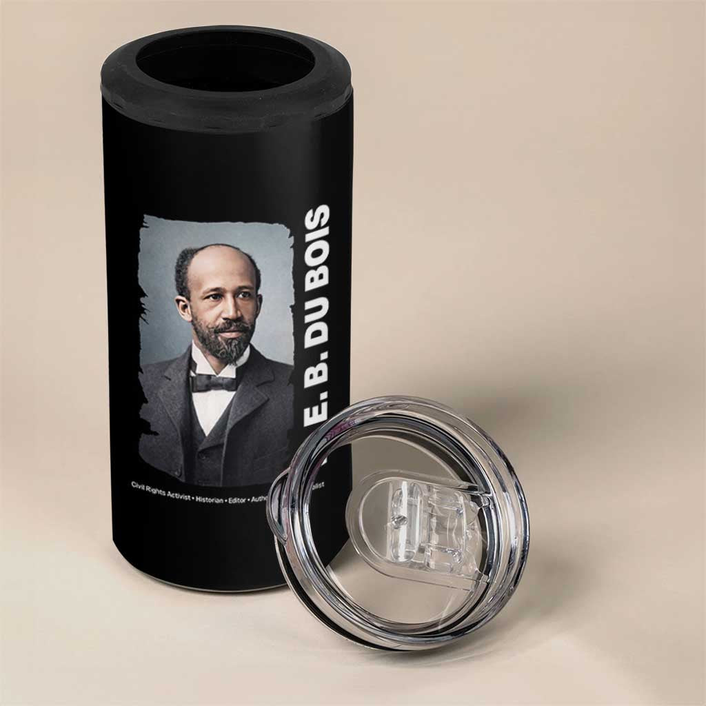 W E B Du Bois 4 in 1 Can Cooler Tumbler Black Thought Leader And Intellectual Legacy
