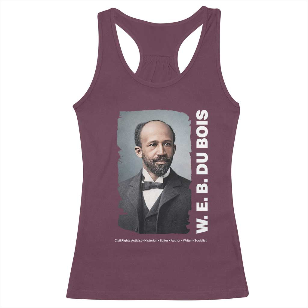 W E B Du Bois Racerback Tank Top Black Thought Leader And Intellectual Legacy