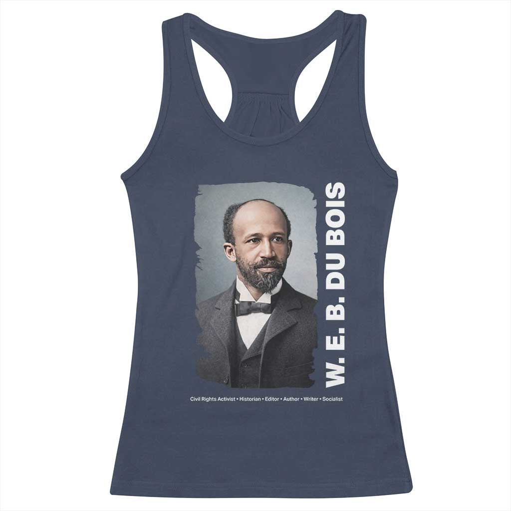W E B Du Bois Racerback Tank Top Black Thought Leader And Intellectual Legacy