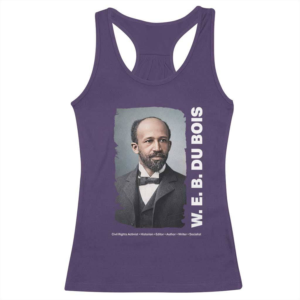 W E B Du Bois Racerback Tank Top Black Thought Leader And Intellectual Legacy