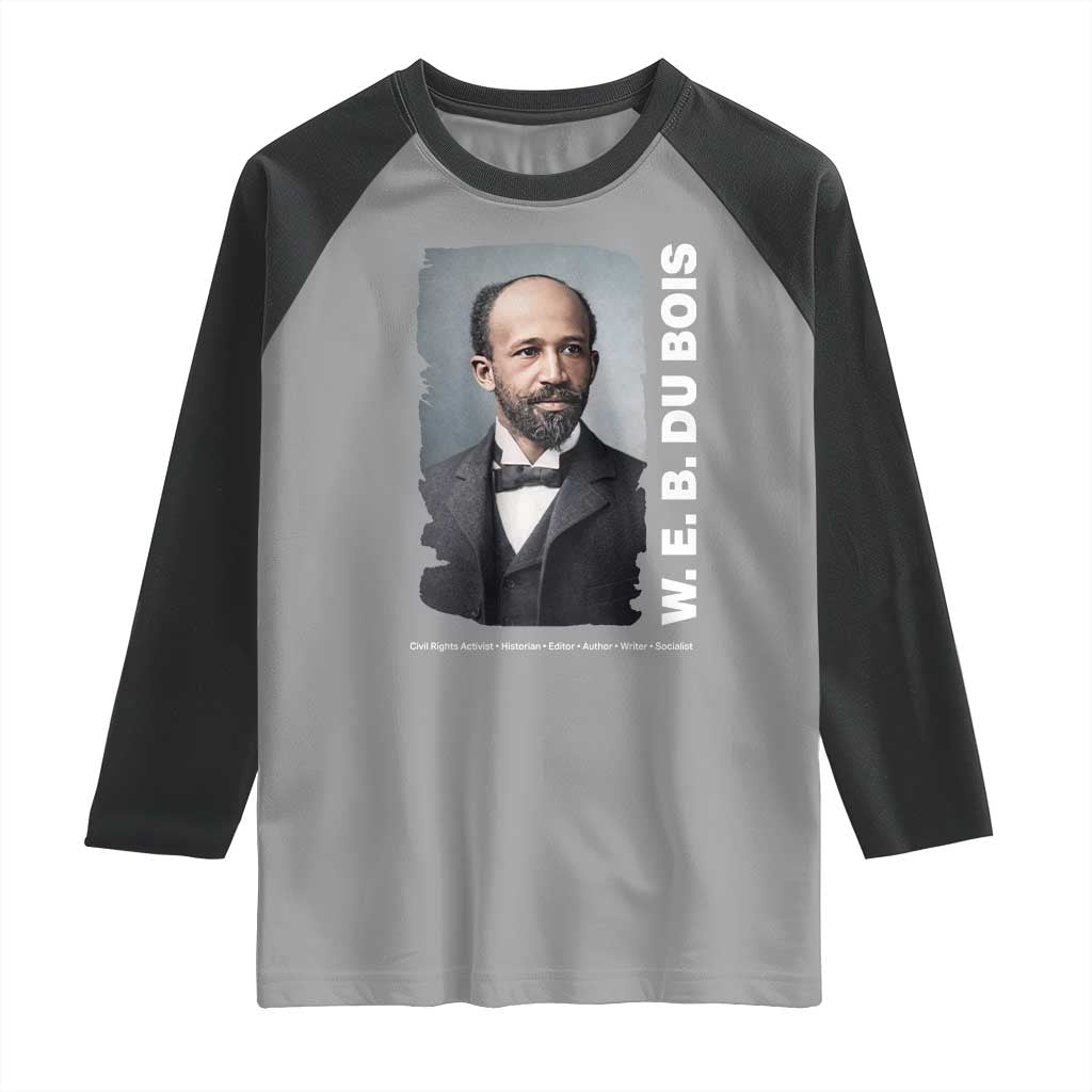 W E B Du Bois Raglan Shirt Black Thought Leader And Intellectual Legacy