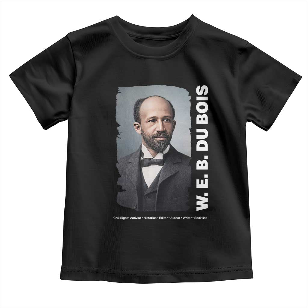W E B Du Bois Toddler T Shirt Black Thought Leader And Intellectual Legacy
