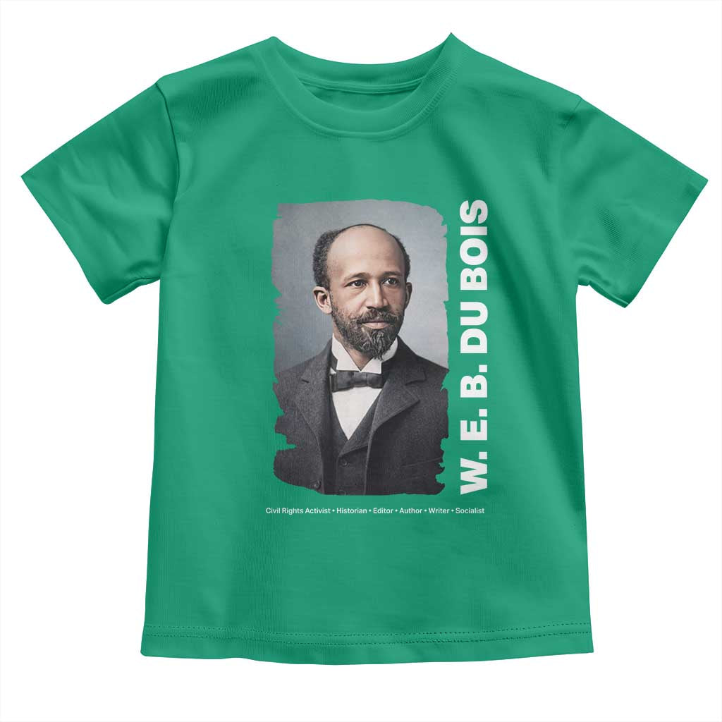W E B Du Bois Toddler T Shirt Black Thought Leader And Intellectual Legacy