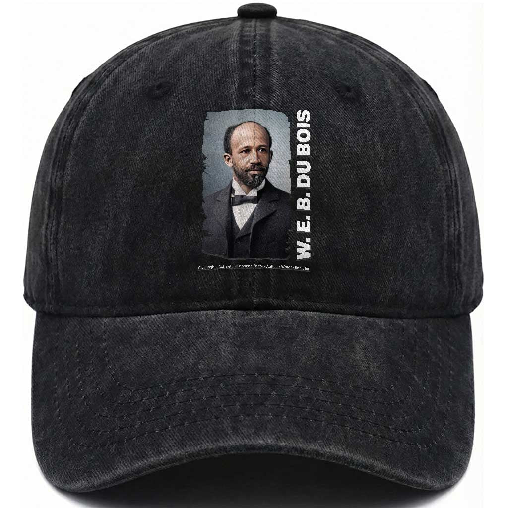 W E B Du Bois Washed Cotton Baseball Cap Black Thought Leader And Intellectual Legacy