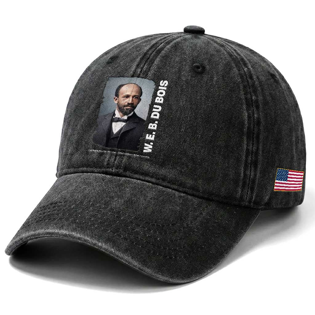 W E B Du Bois Washed Cotton Baseball Cap Black Thought Leader And Intellectual Legacy