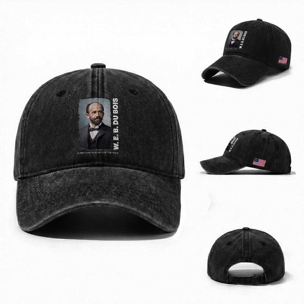 W E B Du Bois Washed Cotton Baseball Cap Black Thought Leader And Intellectual Legacy