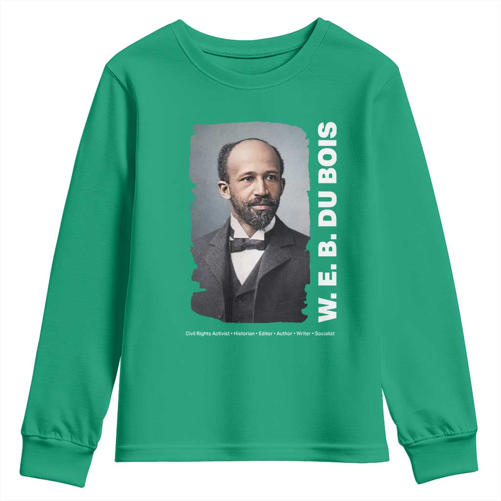 W E B Du Bois Youth Sweatshirt Black Thought Leader And Intellectual Legacy
