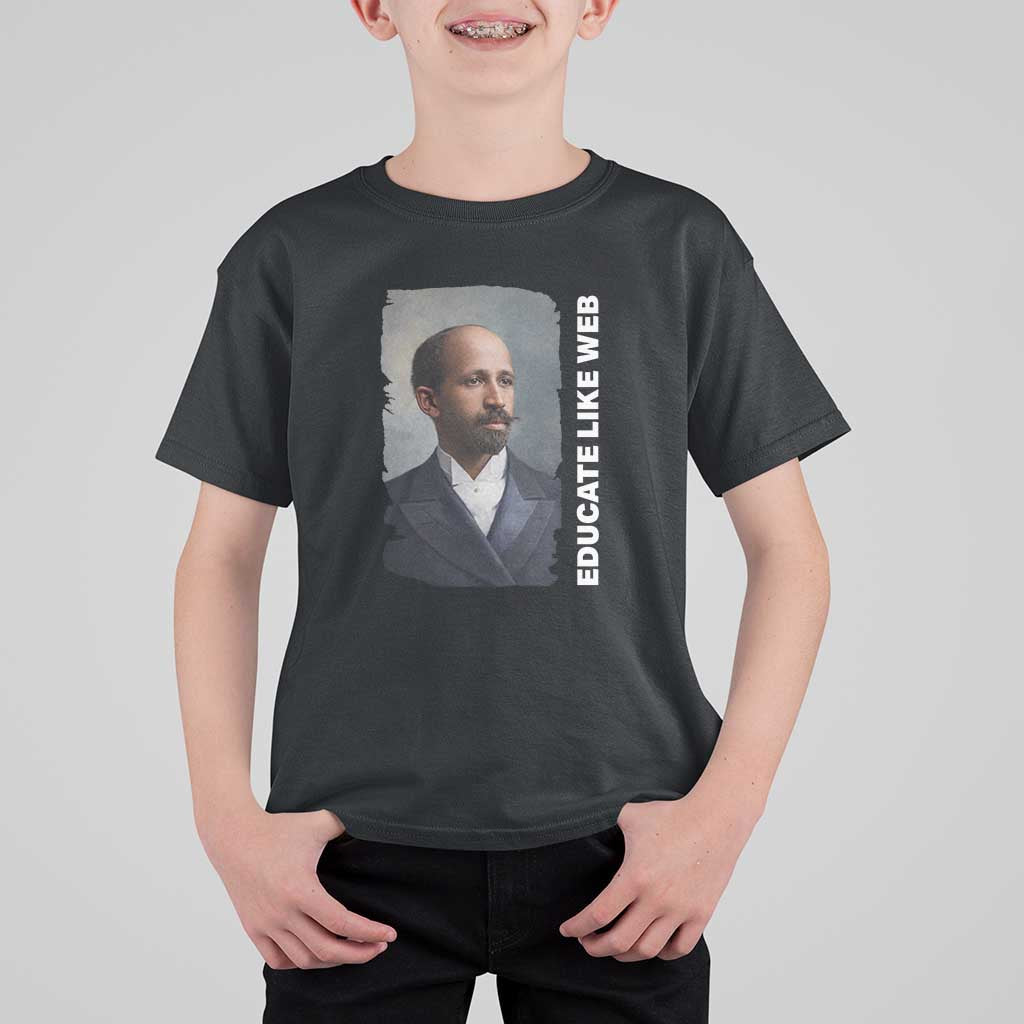 Educate Like W E B T Shirt For Kid African American Heritage