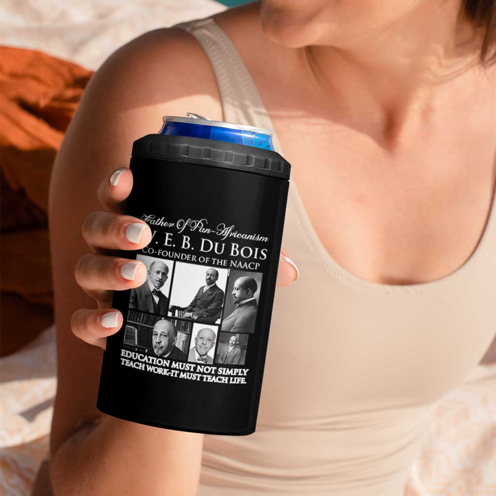 W E B Du Bois 4 in 1 Can Cooler Tumbler Education Must Teach Life Quote