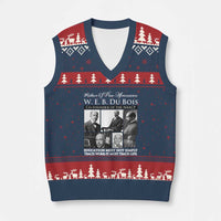 W E B Du Bois V-Neck Knit Sweater Vest Education Must Teach Life Quote
