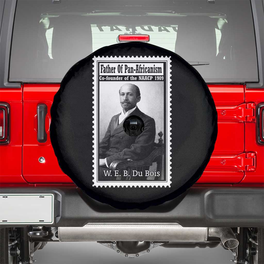 Vintage Stamp W E B Du Bois Spare Tire Cover Black Thought Leader