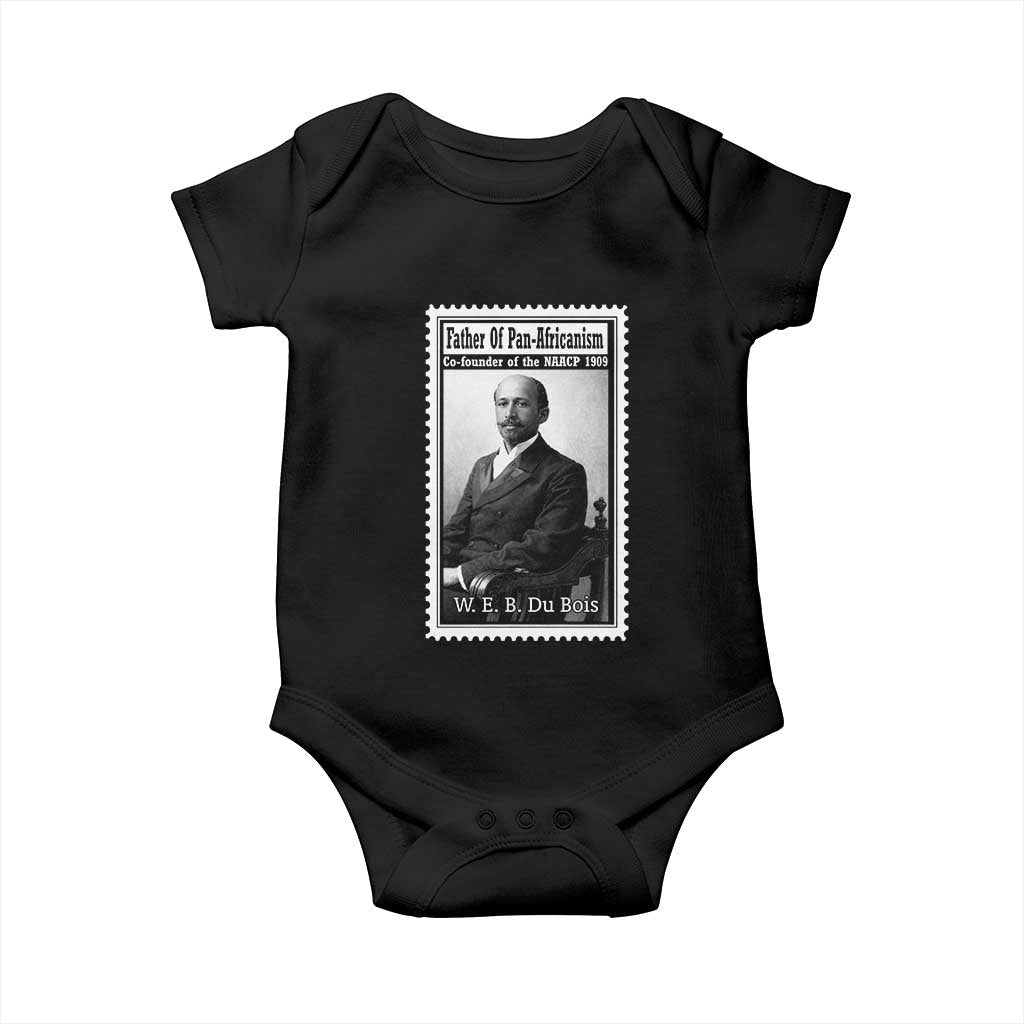 Vintage Stamp W E B Du Bois Baby Onesie Black Thought Leader