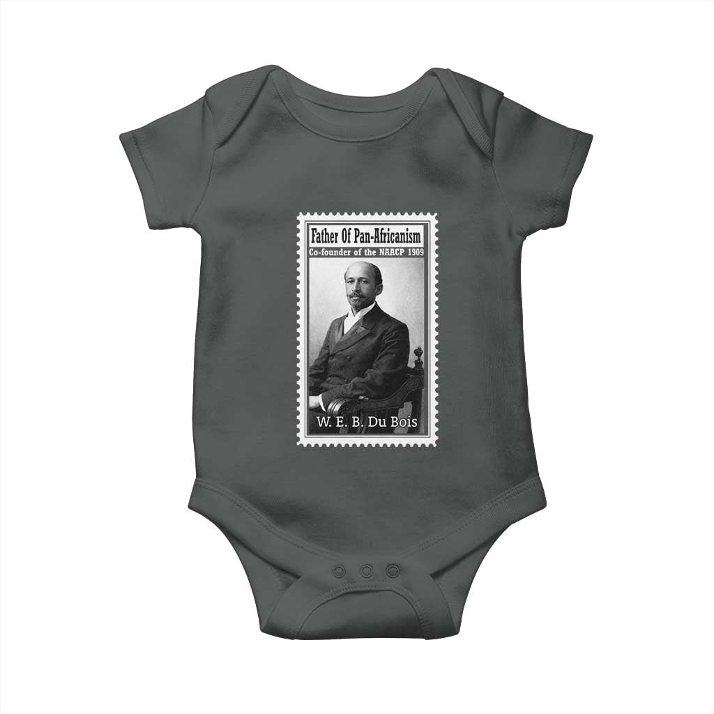 Vintage Stamp W E B Du Bois Baby Onesie Black Thought Leader